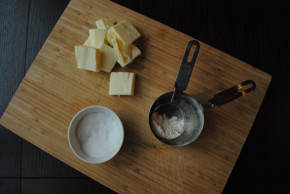 Flour, salt, butter